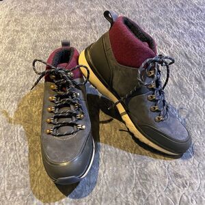 UGG Olivert Navy Waterproof Leather Wool Hiker Snow Boots Shoes Size Men's 12